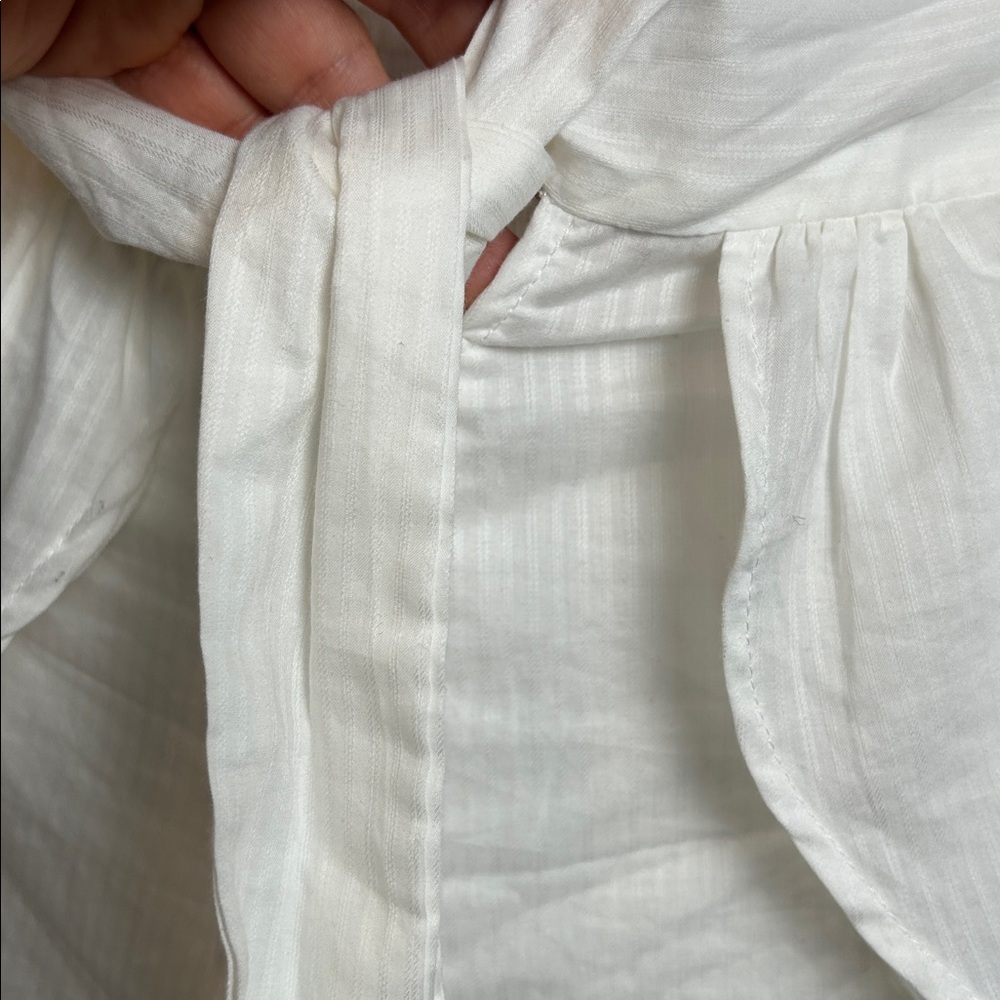 INDAH Palm Tie Front Wrap Short in Ivory Ivory S - Picture 8 of 12